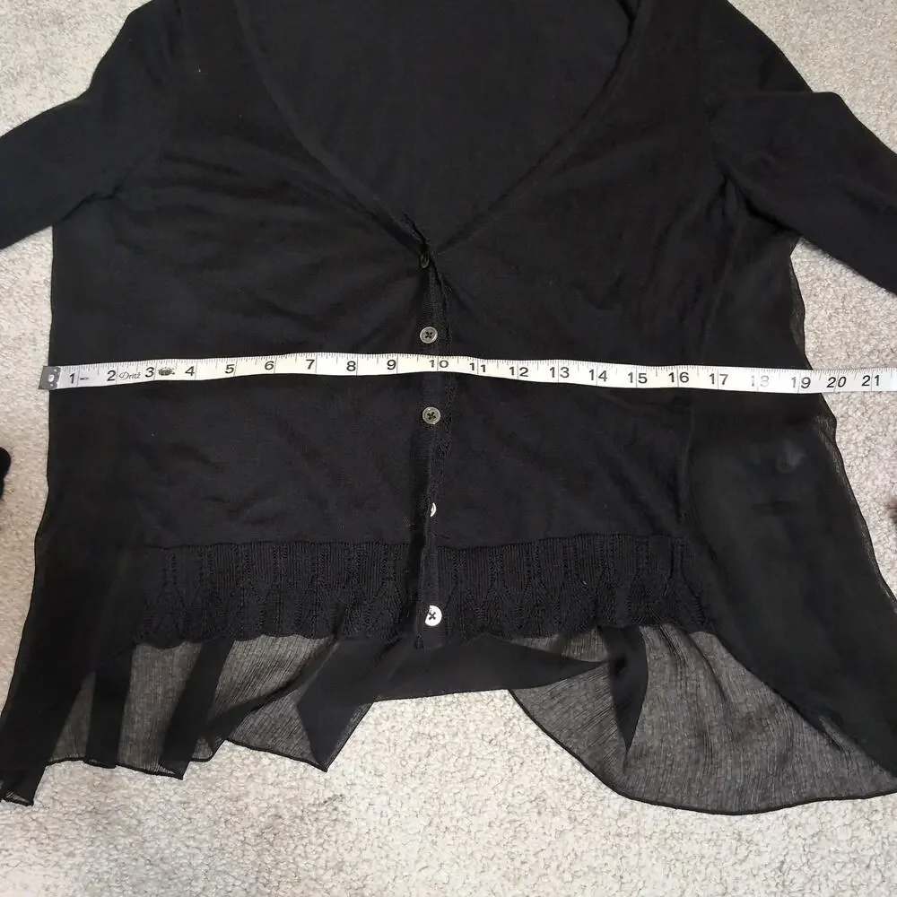 Sheer Panel Cardigan Whimsygoth